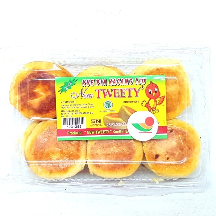 

langsung order saja] NEW TWEETY KUE PIA KACANG HIJAU ISI 12 biji KHAS MAGETAN HALAL MUI