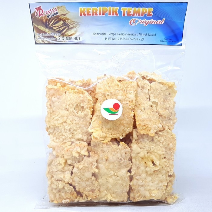 

] RATU KERIPIK TEMPE 200gr KRIPIK VARIAN ORIGINAL DAUN JERUK PEDAS