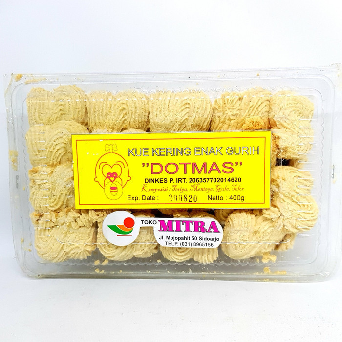 

Ready...Ready...Ready...] DOTMAS KUE KERING ENAK GURIH SUSU 400gr KUE KERING LEBARAN NATAL