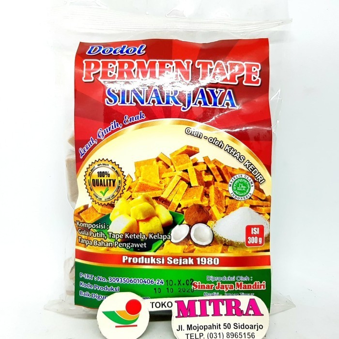 

@#@#@#] SINAR JAYA DODOL PERMEN TAPE 300gr