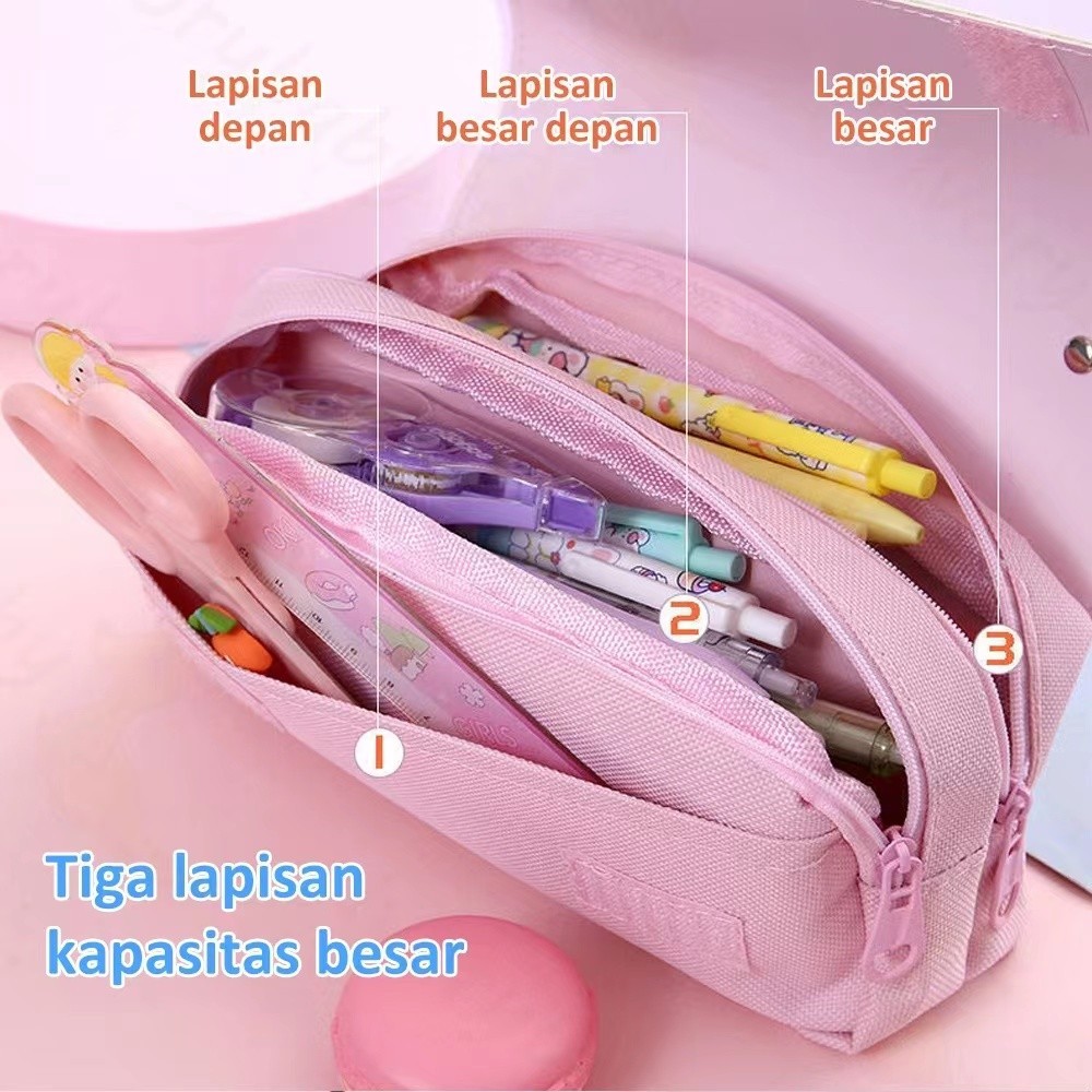 

Tempat Sil Squishy Cute Tas Sil Multifungsi Dekompresi Kotak Sil Lucu Besar Unik Cil Case 3D Cute