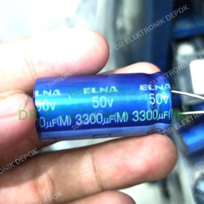 Murah Elco Capasitor Kapasitor 3300uf 3300 uF mikro 50 volt 50v Elna Bagus dre3 Kualitas Baik