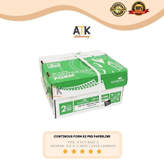

Continous Form 9.5 X 11 ( K2/2 PRS) 2 Rangkap Sinar Dunia atk