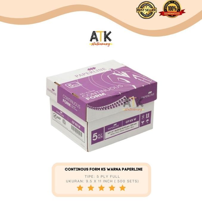 

Continous Form 5 Ply K5 Warna 9.5X11 Paperline atk