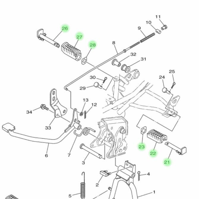 Step Belakang Set Kanan Kiri Vega Zr Original Ygp