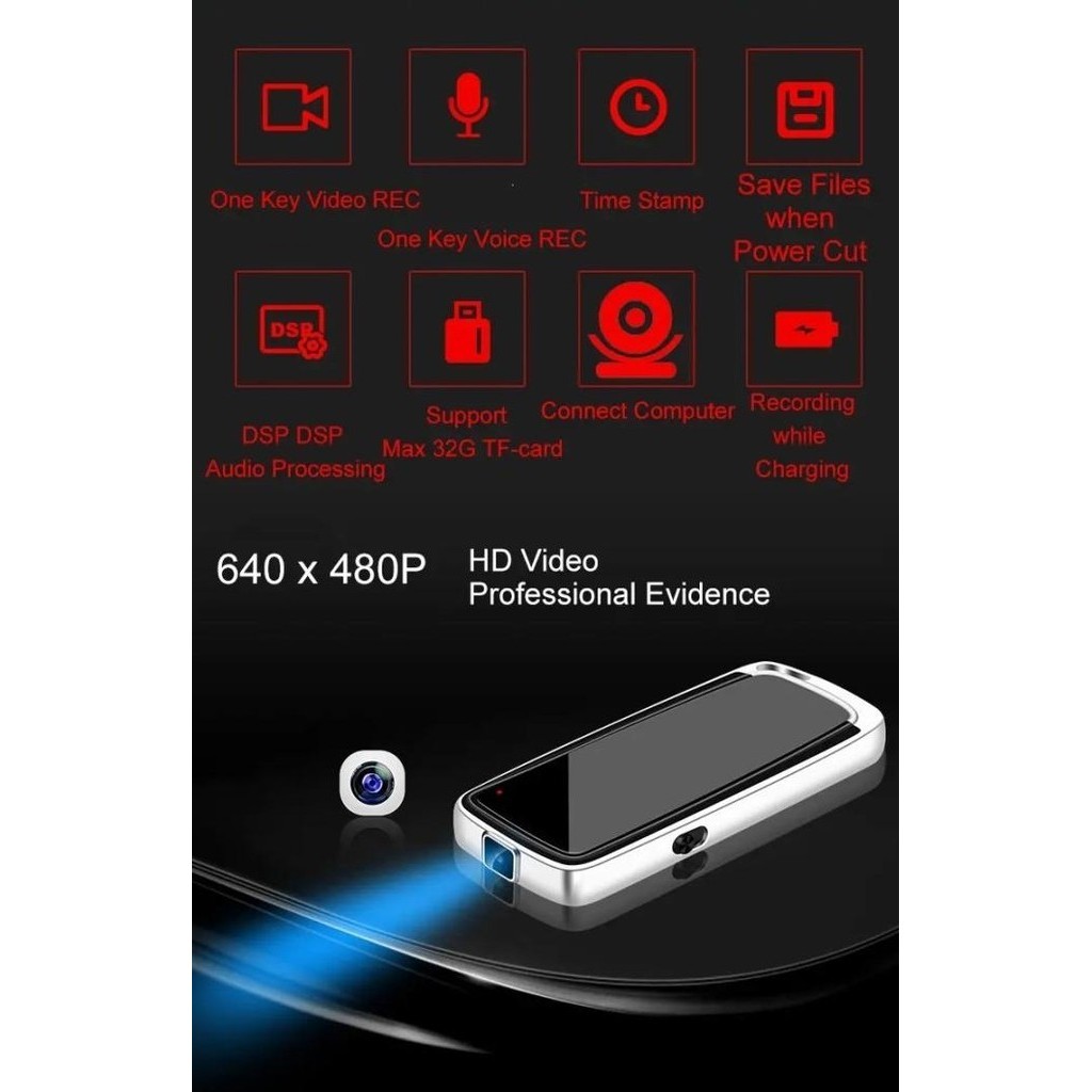 Baru Dijual Mini Video Recorder Perekam Suara & Video Kamera Tersembunyi -