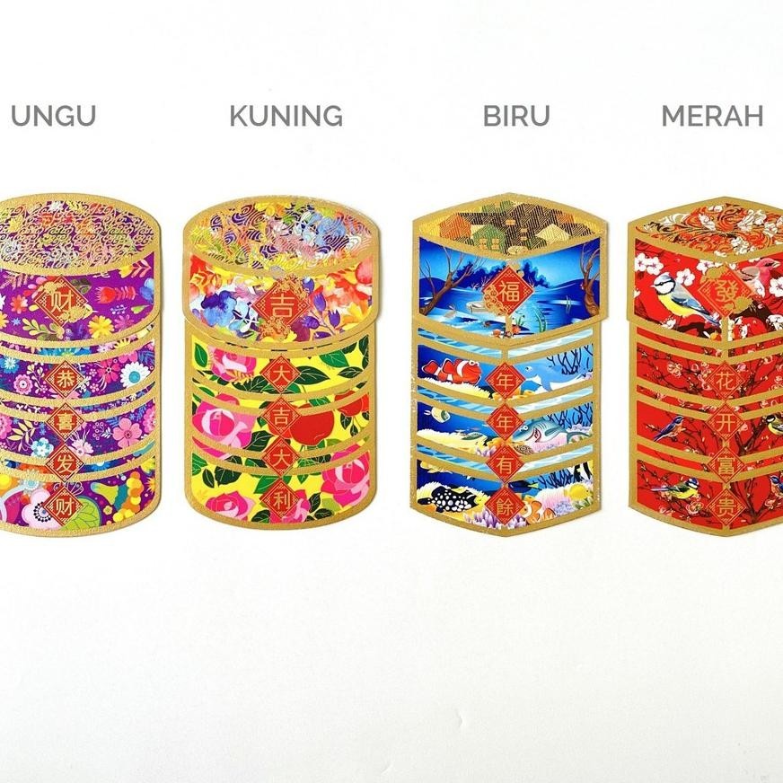 

1Pa Isi 4 Angpao Chinese Basket Amplop Uang Unik Imlek Ulang Tahun Serba Guna Cny Chinese New Year