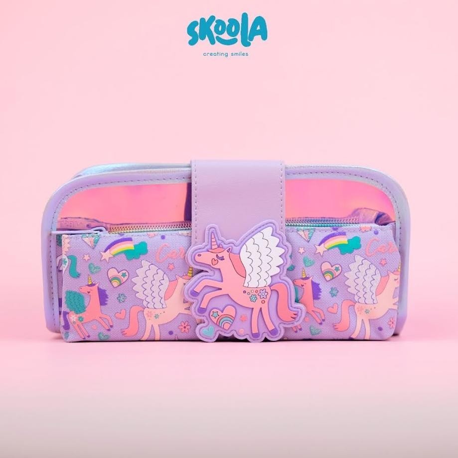 

Special Promo Skoola Tempat Pensil Lipat 3 Pencil Case Threefold Anak Perempuan Lucu Unicorn Cat Mermaid - Pensy Terlaris