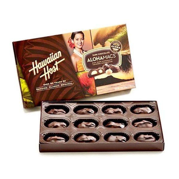 

Cokelat Hawaiian Host AlohaMacs Rich Dark Chocolate Covered Macadamias