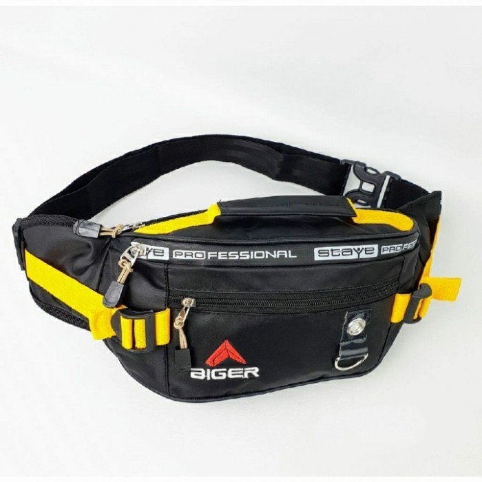 tas selempang pria Tas selempang pinggang fashion trendy Pria dan wanita - Hitam(L1P9) GRATIS ONGKIR