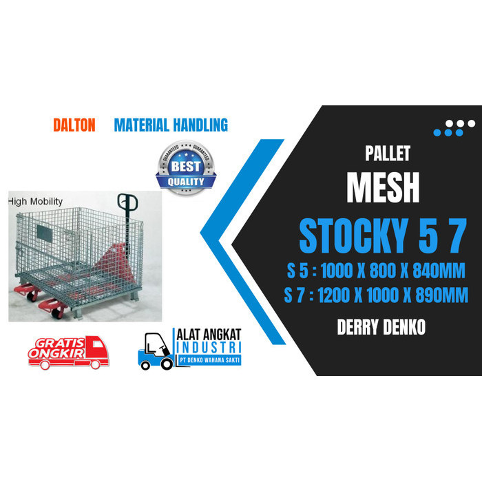 Terbaru Pallet Mesh Stocky 5 1000X800X840Mm Dalton Promo Terlaris