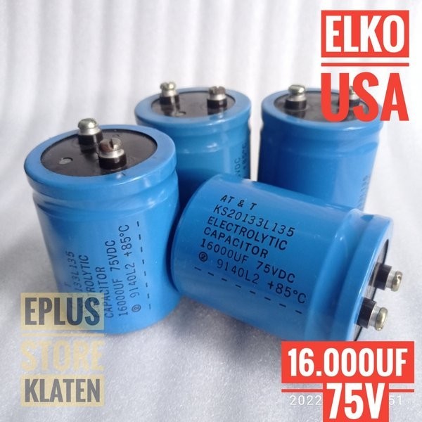Part ELKO 16000UF 75V ORIGINAL USA Kapasitor Elco 16.000 16000 UF - C105