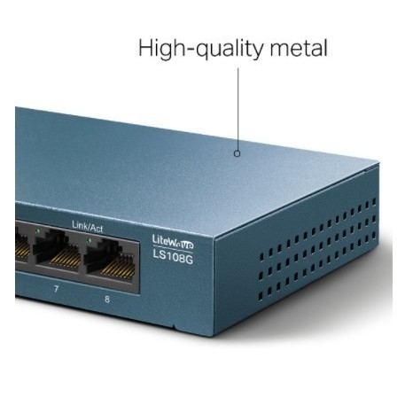 TERBARU - TP-LINK 8Port Gigabit Switch Hub LS108G Tplink 8 port steel metal case