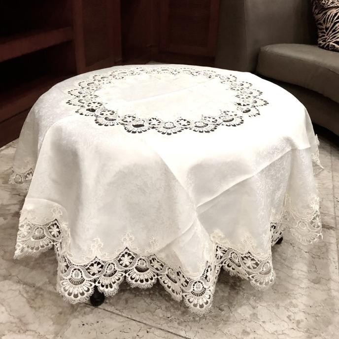 Taplak meja makan bundar/ Bulat besar