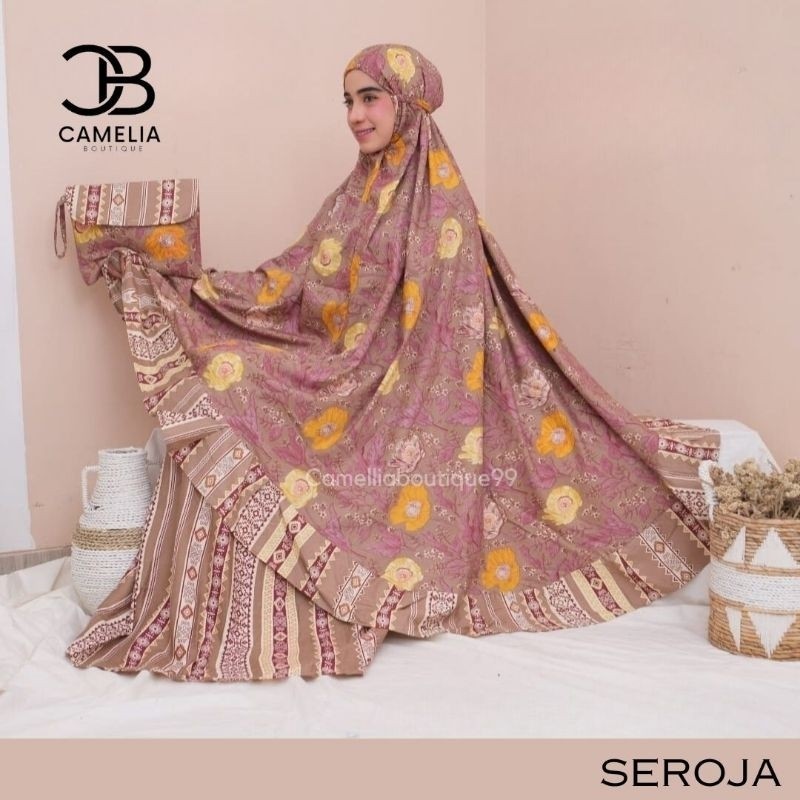 [SYAR'I MINERV] mukena dewasa jumbo BATIK rayon premium tidak luntur high quality bungaseroja