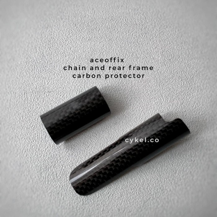 Aceoffix Chain And Rear Frame Protector Carbon Set Folding Bike