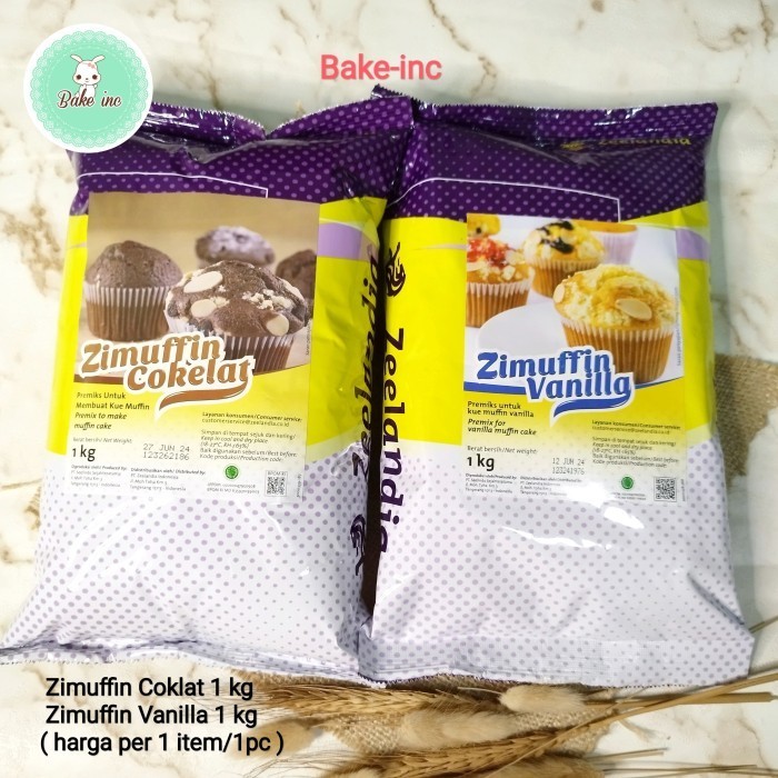 

HOT PROMO [Bake-inc] ZEELANDIA ZIMUFFIN COKLAT Tepung Muffin 1 KG