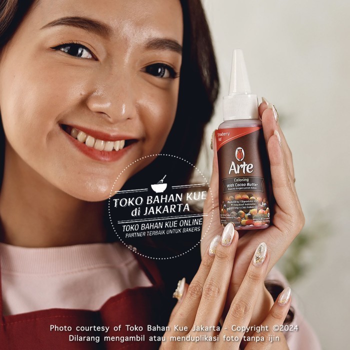 

HRG DISKON Tulip ARTE Chocolate Coloring STRAWBERRY RED Cocoa Butter Warna MERAH
