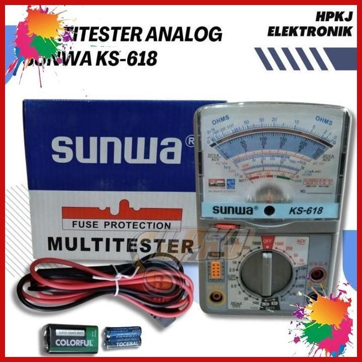 multitester analog sunwa ks-618 avometer multimeter ks 618 sunwa (kwj)