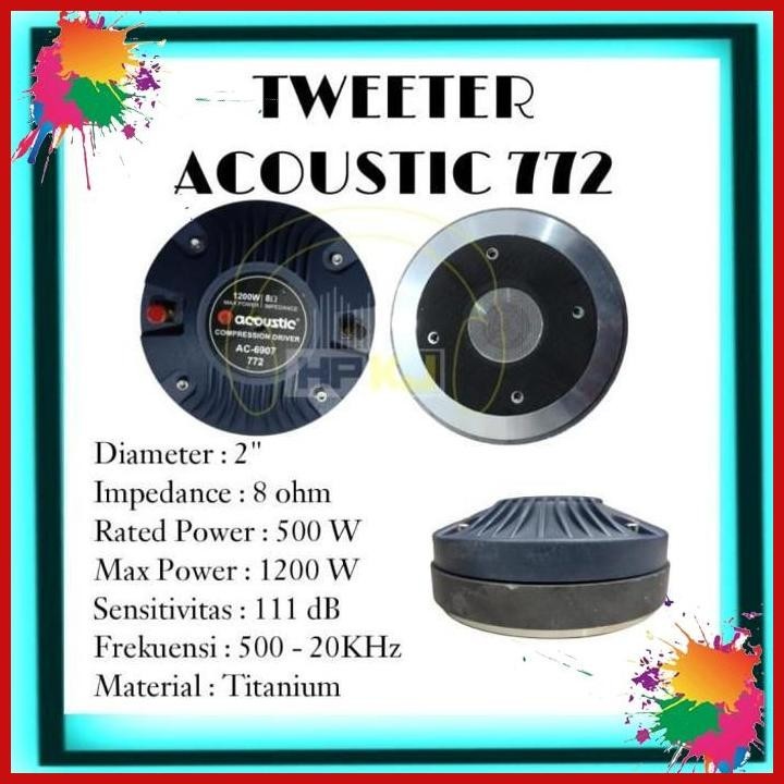 driver  tweeter acoustic 772 driver tweeter merk acoustic (kwj)