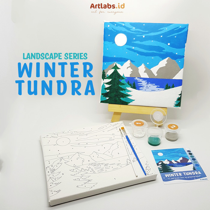 

Terjangkau WINTER TUNDRA - Paint By Number 8 Color[Landscape Series]Painting Kit