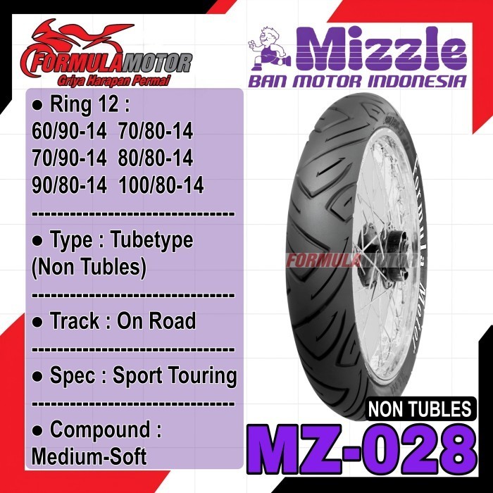 Ban Motor Mizzle MZ028 MZ028 Ring 14 Tubetype/Non Tubles