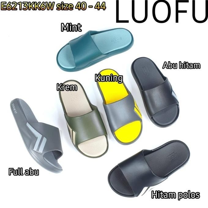 E6213KK6W LUOFU ORIGINAL jelly sandal selop pria karet cowok import