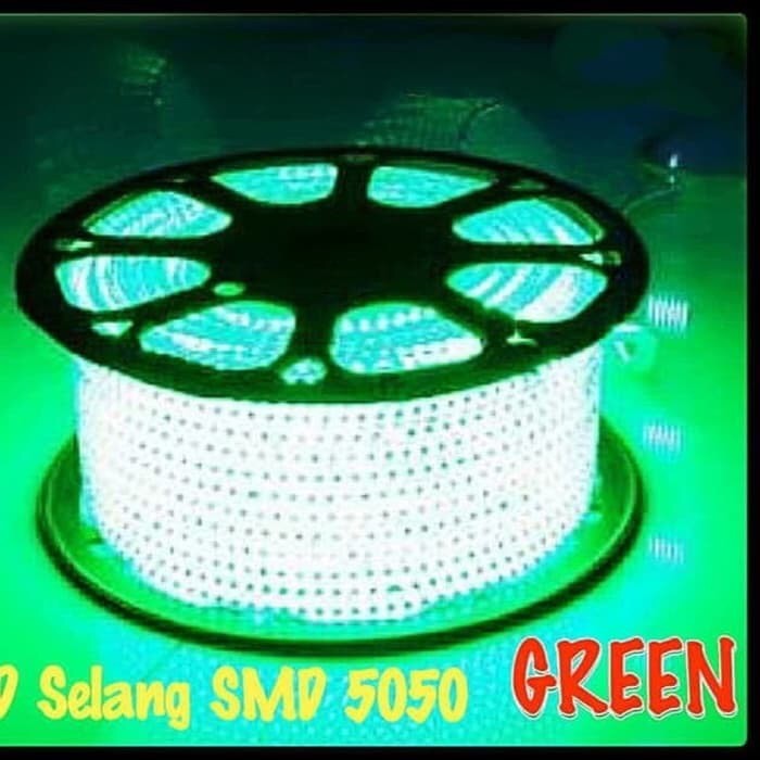 Led Strip Lampu Selang Kotak 5050 Hijau 220V