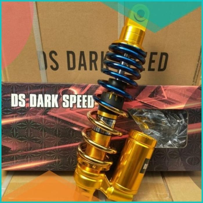 shock belakang matic tabung bawah cnc gold two tone blue variasi motor