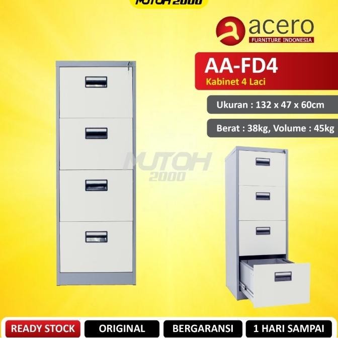 

Acero Aa-Fd4 Filling Cabinet Kabinet Besi 4 Laci 4 Susun Limited Edition