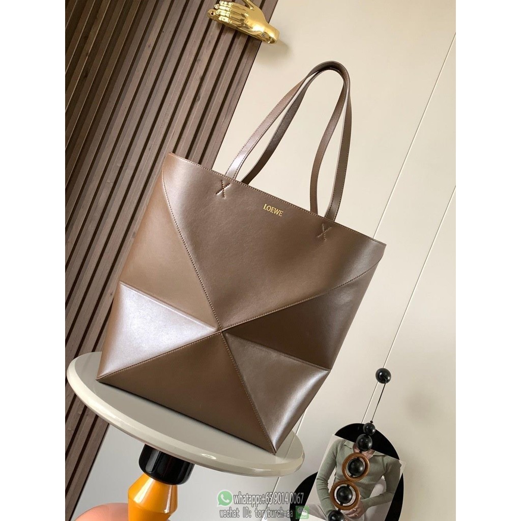 Loewe fold puzzle tote holiday resort beach bag geometric shoulder storage bag