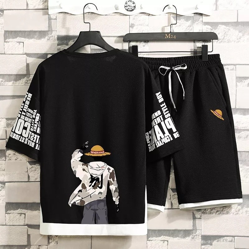 Baju Setelan Outfit Pria Kekinian 1 Set Lengkap Keren
