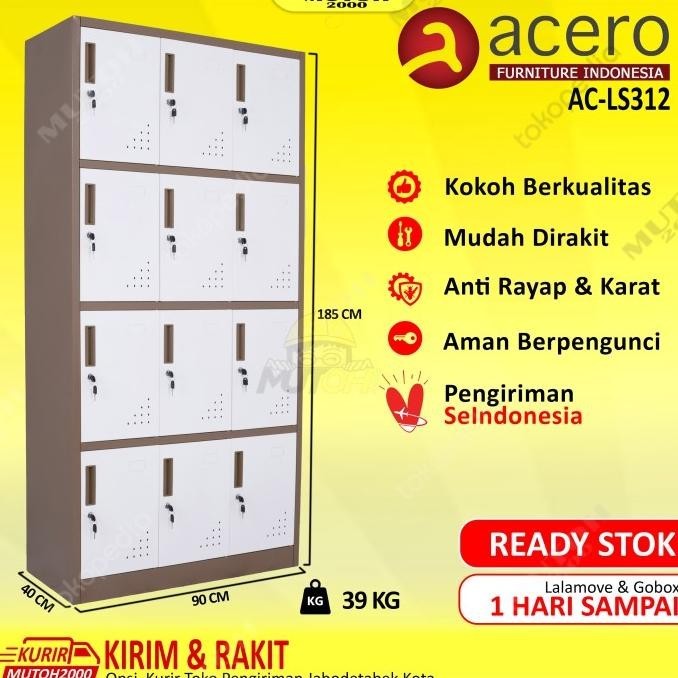 

Ready Acero Ac-Ls312 Locker Besi 12 Pintu Loker Besi 12 Pintu Original