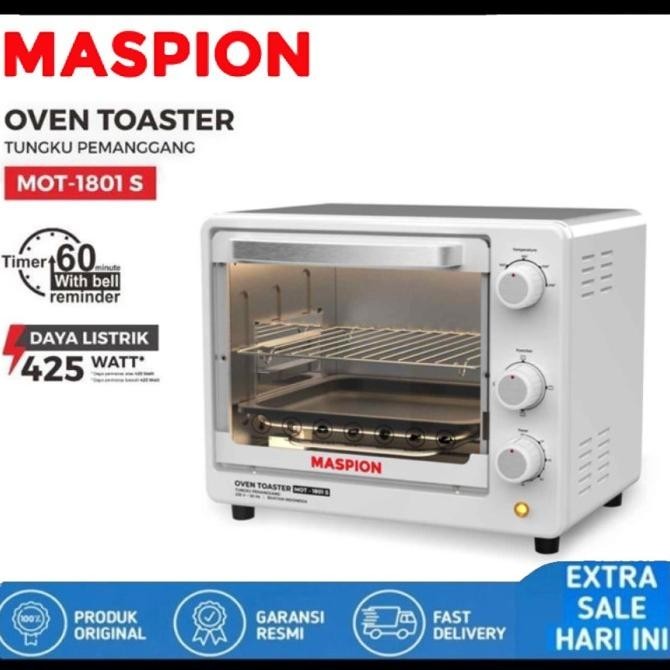 Terbaru Oven Listrik Maspion Mot-1801 Oven Toaster 18 Liter Stok Terbatas
