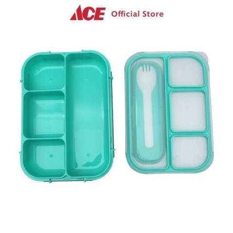 Sale Now Ace - Kris 1 Ltr Kotak Makan 4 Kompartemen - Hijau Berkualitas