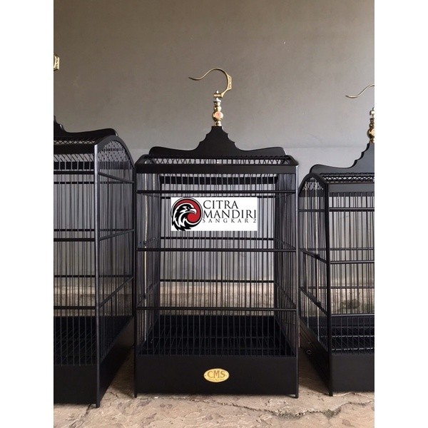 PROMO KANDANG Sangkar Kandang Burung Kotak No 1, 2, 3 CMS Black Hitam Original Asli