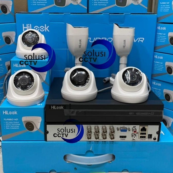 PAKET CCTV HILOOK 6 KAMERA 8 CHANNEL 5MP LENGKAP / HILOOK 5MP