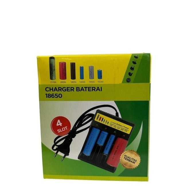Trendy charger 4 slot cas baterai 18650 ..