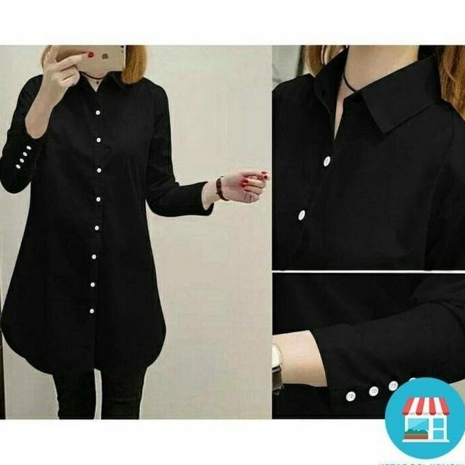 Terlaris KEMEJA KERJA HEM TUNIK PUTIH - BAJU ATASAN WANITA FORMAL KANTOR