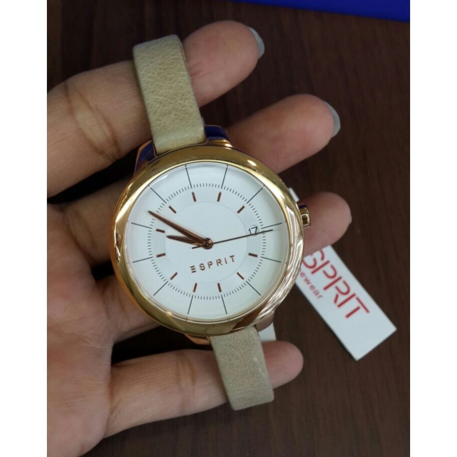 Esprit Jam Tangan Kasual Wanita Murah ES108192002 - Tali Kulit - Quartz - Original