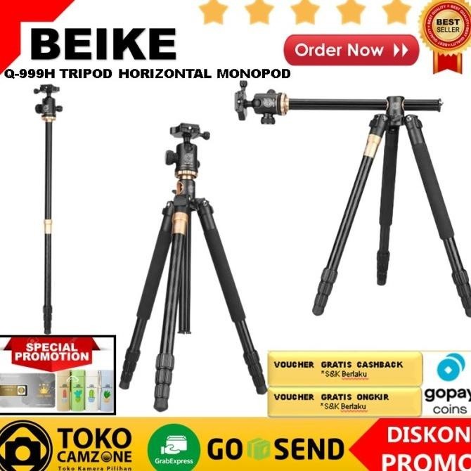 Beike qzsd q999H Tripod flatlay Horizontal Monopod Beike q999 H