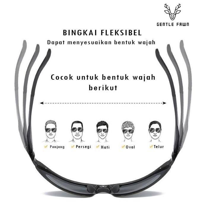 Trend Kacamata Hitam Sunglasses Polarized Almg Sport Kotak Fashion Pria 2206 Original