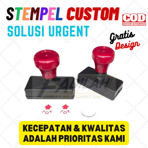 

HRG DISKON STEMPEL CUSTOM /PERSEGI 22x55 MM /BISA 2 WARNA/TINTA OTOMATIS