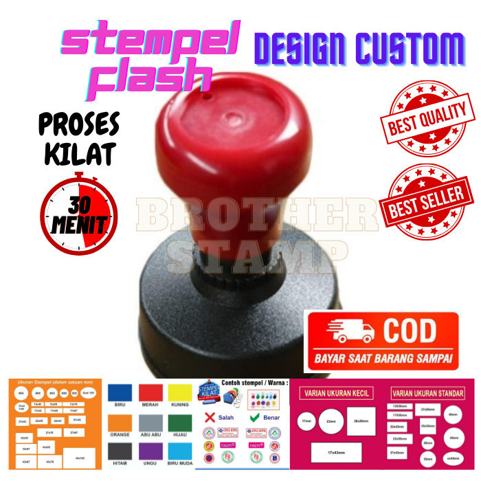 

BRG BARU CETAK STEMPEL CUSTOM / D-45 mm / OTOMATIS TINTA /BISA 2 WARNA