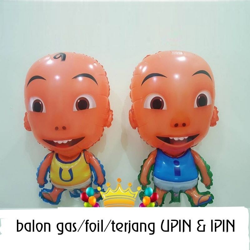 BALON GAS/FOIL/TERBANG/KARAKTER (UPIN & IPIN) grosir 10-20pcs
