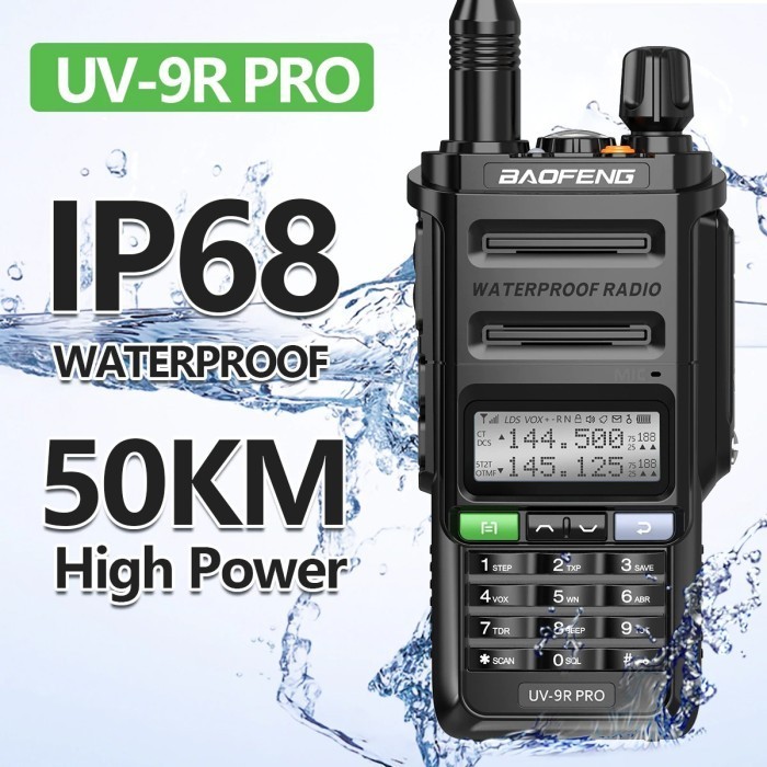 HT BF UV-9R PRO IP68 WATERPROOF WALKIE TALKIE 18W 9800MAH