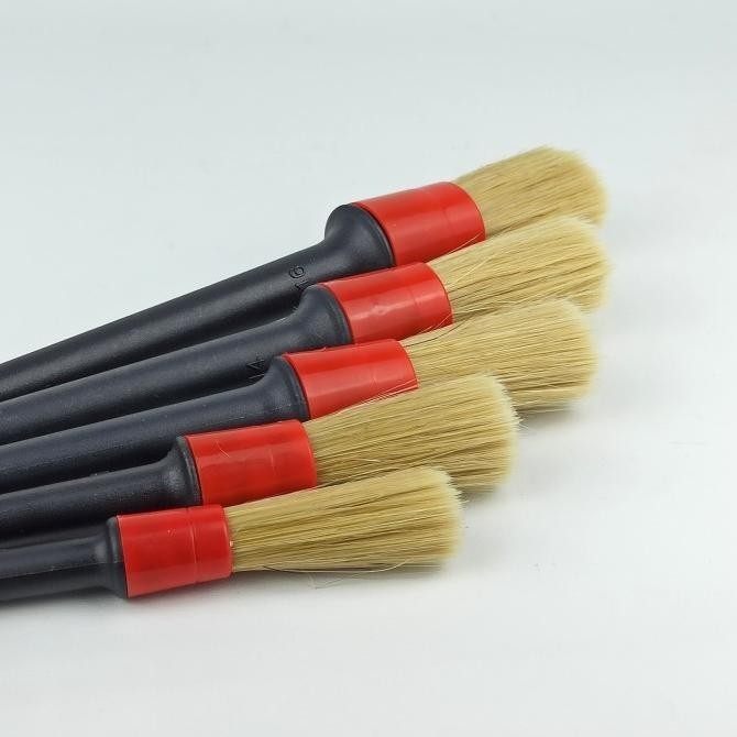 

Premium Detailing Brush Set 5, Kuas Cleaning Mobil Bulu Lembut Padat JS