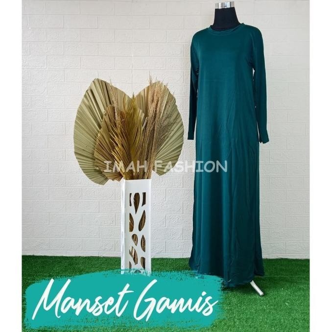 Manset Daleman Gamis Panjang Polos Bahan Spandek