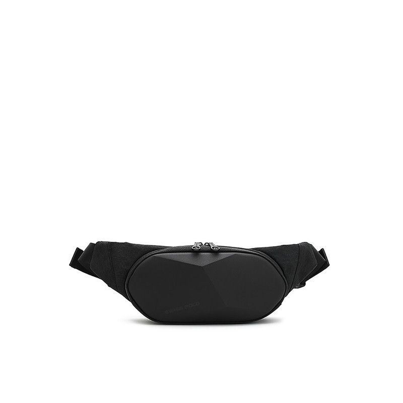 Swiss Polo Waist Bag / Belt Bag / Chest Bag (Tas Pinggang / Tas Dada Pria) - Hitam Pria - SXW 317-5