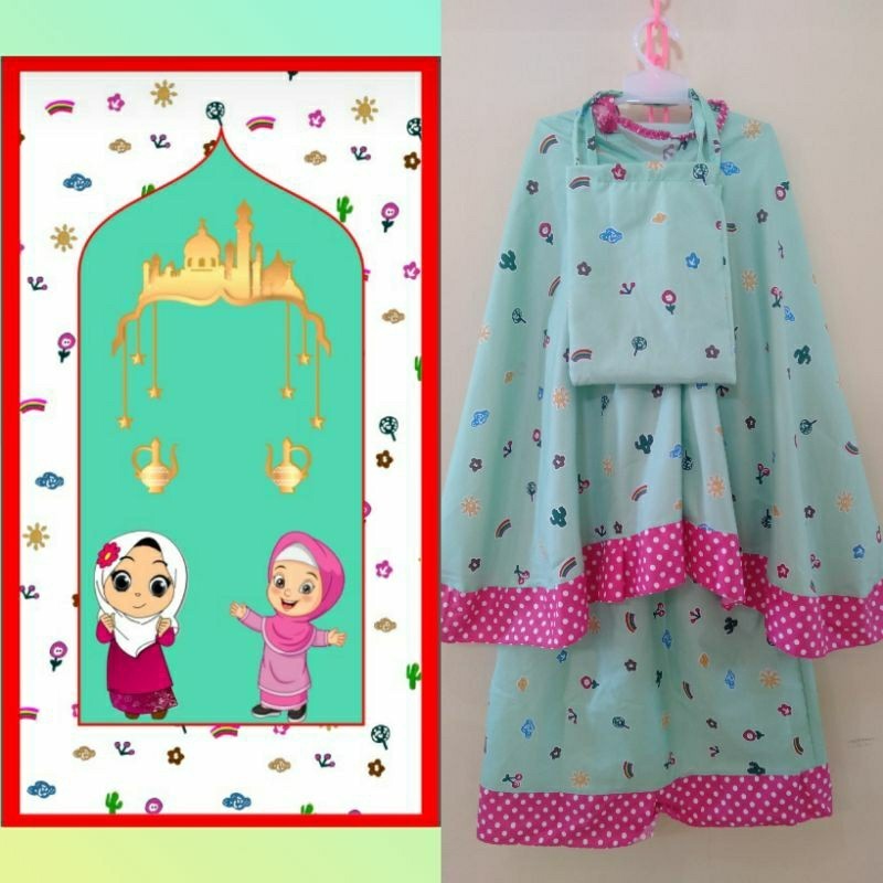Mukena Anak Umur 10 Sampai 12 Perempuan 7 8 Tahun 3 4 5 6 2 Mukeno Santri Remaja 2023 Free Sajadah T